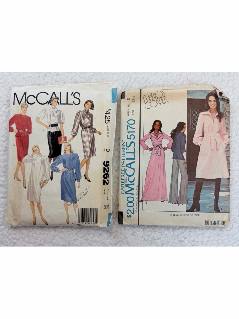 (VTG) MCCALL’S • Set of 2 Sewing Patterns #5170 and #9262
